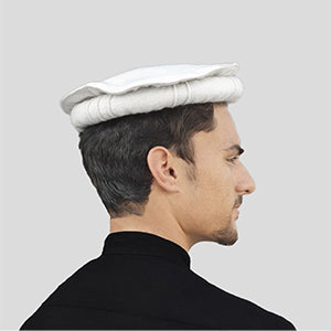 Woolen White Cap