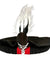 Black Woolen Pakol with Badge and Feather